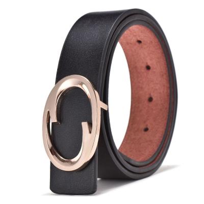 China ALLOY fashion leisure artificial leather PU plate buckle belt manufacturers selling men and women for sale