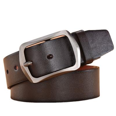 China ALLOY fashion people pin buckle word buckle artificial leather belt leisure days men belt style hot factory direct sale for sale