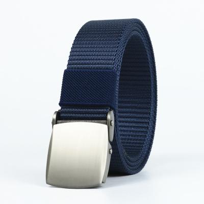 China Neutral/Both Men's and Women's Military Web Tactical Belt Canvas Nylon Strap Plastic/Metal Buckle Belt for sale