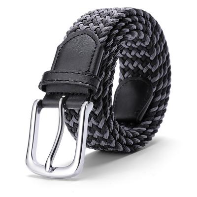 China Male 35 Mm Belt Elastic Woven Belts Cowboy Elastic Woven Belts For Men for sale