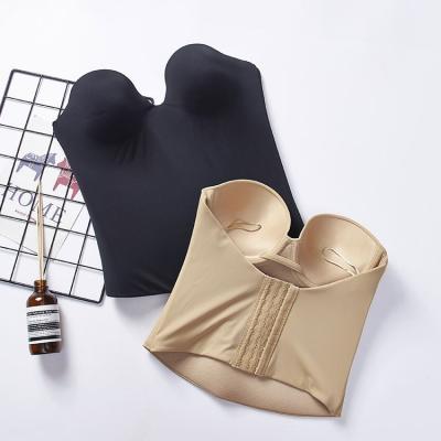 China Fashion Breathable Sexy Tummy Jumpsuit Good Quality Shaper Underwire Bra Crop Corsets Strapless Tops and Bustiers for sale