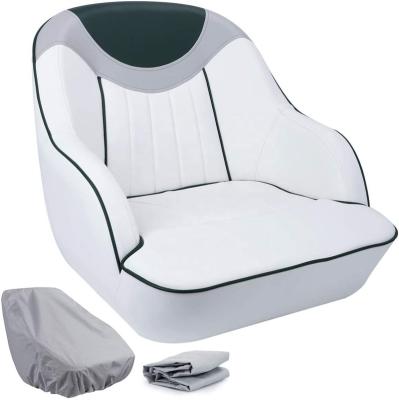 China 2022 Boat Accessories Boat Captain Seat Marine Grade Vinyl Swivel Folding Marine Comfortable Deluxe Boat Seat for Boats for sale