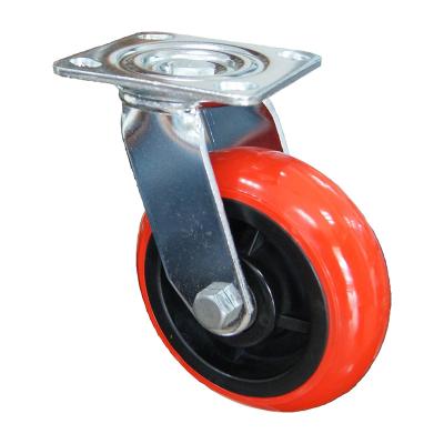 China Other Industrial Cast Iron PU Caster And Trolley Swivel Wheels Good Prices Heavy Duty for sale