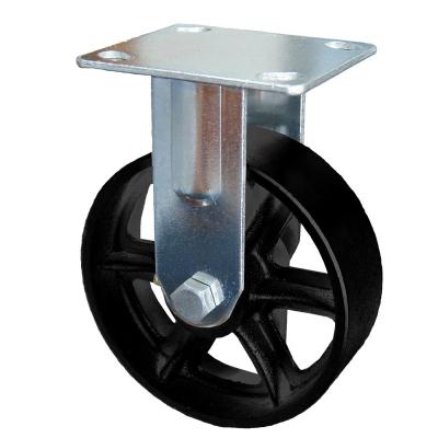 China Other Wheels High Temperature Resistant Heavy Duty Cast Iron Black Fixed Caster for sale