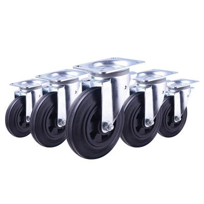 China Other Industrial Stainless Steel Medium Rubber Waste Bin Caster Wheels for sale