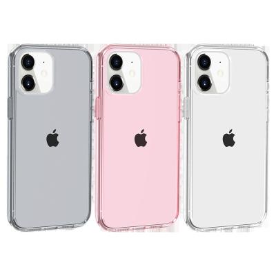 China Shockproof Transparent Thicken Shockproof TPU PC Phone Cases Cover For iPhone 12 13 Pro Max Crystal Clear Anti-Fall Mobile Phone Case for sale