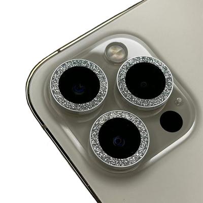 China Anti-scratch Diamond Glitter Camera Lens Protector colorful for iPhone 13 12 pro Max Rear Camera Lens Protective Ring Bling Cover Film for sale