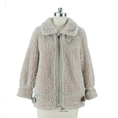 China Warm Warm Women's Winter Woolen Coats With Fur Real Wool Modern Motorcycle Style High Quality Jacket For Lady HighStreet Style for sale