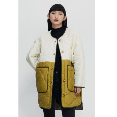 China Newest Lady QUICK DRY Quilted Style Jacket Long Shaping High Quantity Custom Women's Clothing Outwear Coat OEM Pockets for sale