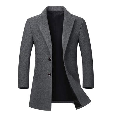 China Best Wholesale Price Anti Wrinkle Standard Woolen Coat Korean Style Pea Coat For Men for sale