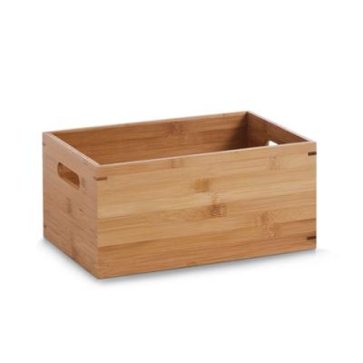 China Sustainable Hot Selling HIgh Quality Eco-friendly Natural Cloth Kitchen Storage Box Bamboo Big Storage Box for sale