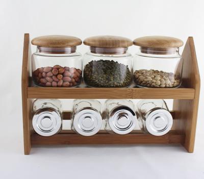 China Sustainable Kitchen Cabinet Spice Storage Shelf  2-Tier Bamboo Spice Rack in Drawer for sale