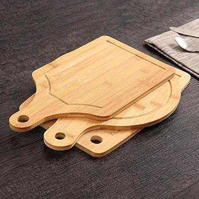 China Sustainable Small Square Board Bamboo Cutting Board for Homemade Baking Pizza Bread Cake Fruit Vegetables for sale