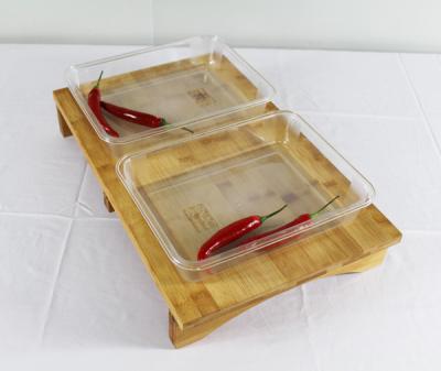 China Sustainable Multifunctional Kitchen Bamboo Cutting Board With acrylic drawers for sale