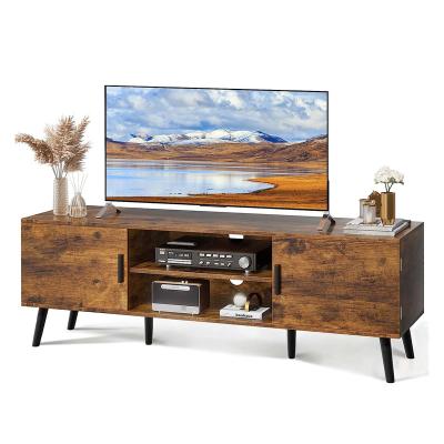 China Eco-friendly Material TV Stand Cabinet Modern Luxury for living room coffee table Entertainment Center with Adjustable Shelf for sale