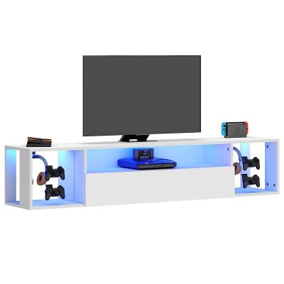 China Eco-friendly Material modern floating tv stand wall mounted furniture cabinet with Storage,LED lights for sale