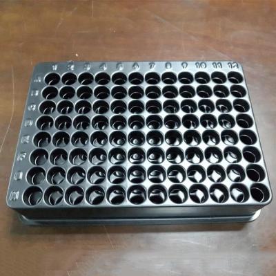 China Hard Plastic Material Blister Vac Tray With Embossing Test Tube for sale