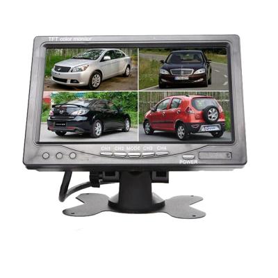 China Car Reversing Aid 4CHs Input 7 Inch Car Quad Slot Monitor for sale