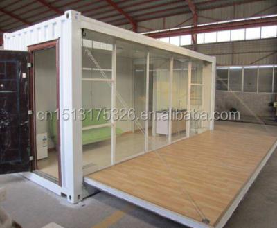 China Prefabricated Parking Lot Shipping Container House Rock Wool Sandwich Room for sale