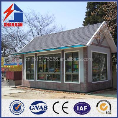 China Carport Low Cost Fashionable Prefab Glass House With Glass Window for sale