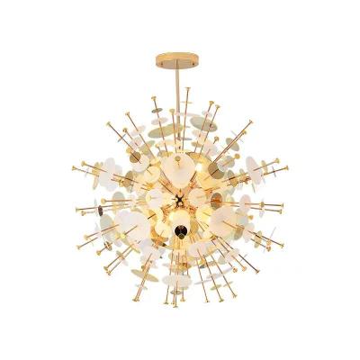 China Home/Hotel/Mall Decor Art Chandelier For Flower Pendant Glass Lamp Shopping Mall Chandelier Acrylic Chandelier for sale