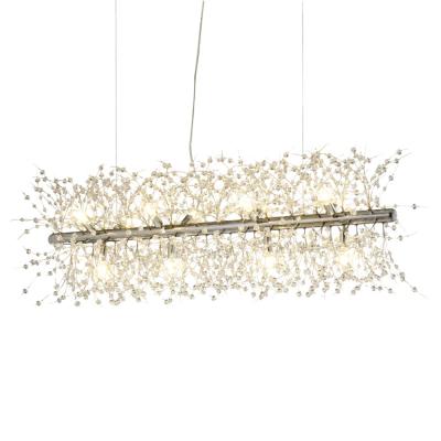 China Contemporary Linear Restaurant 9 Lights Firefly Chrome Chrome Sputnik Chandeliers for sale