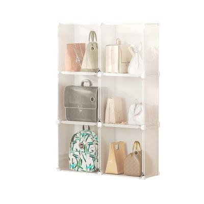 China Adjustable (height) shelf with transparent box and box for household partition panel disposal and storage artifact holder and storage bag for sale