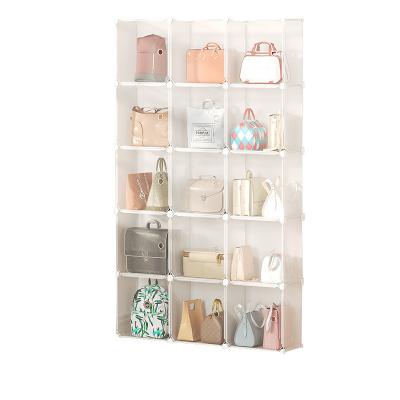 China Adjustable (height) shelf with transparent box and box for household partition panel disposal and storage artifact holder and storage bag for sale