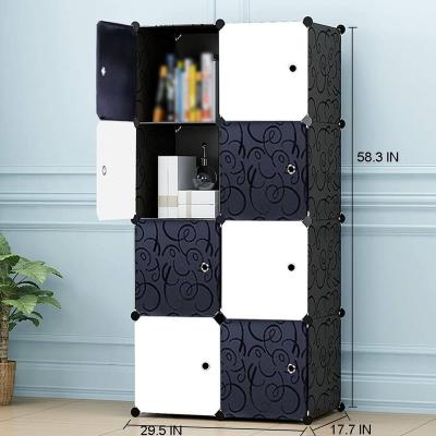 China Nordic Bedroom Wardrobe (Size) Large Capacity Combination Locker Adjustable Plastic Demountable Single Wardrobe Wardrobe for sale