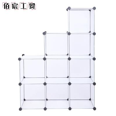 China Modular Storage 9Cube Cube Organizer Cabinet Storage Shelves Cubes Adjustable Plastic Cabinet DIY Organizer Book Shelves (Size) Organ for sale