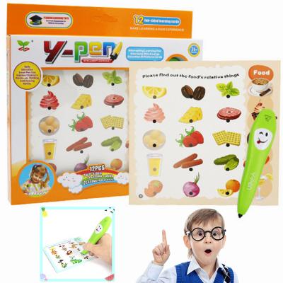 China Toy Kids Early Educational Point Reading Pen Intelligent Cognitive Common Sense Learning Card English Study Pencil for sale