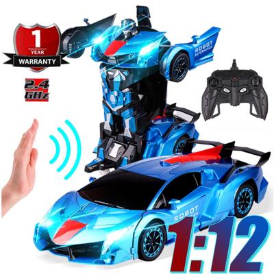 China 1:12 Gesture Induction Sound Effect Light Dynamic Deformation Remote Control Toy Of Gesture Induction Deformation Car Remote Control Children's Puzzle for sale