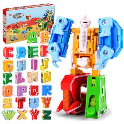 China DIY PLAY GUDI 26 Letters English Deformation Toy Robot Set For Children Educational Toys TO BROWSE Toys for sale