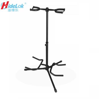 China Modern+Special Double Neck Rack Guitar Stand With Height Adjustable Musical Instrument Accessories for sale