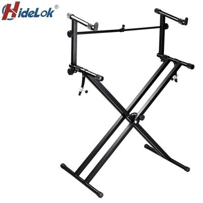 China Wholesale high quality musical instrument keyboard double layers factory end electronic piano stand mid height stand for sale