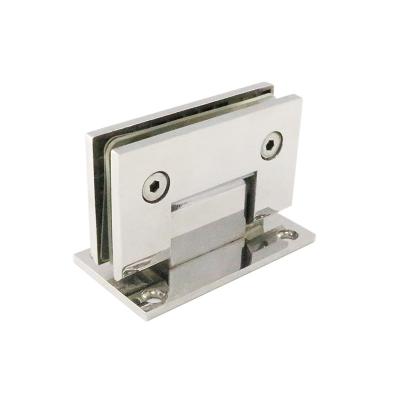 China When rotating the door 25Â ° High Quality 304 Stainless Steel Bathroom Door Glass Wall 90 Degree Bathroom Flange Hinge for sale