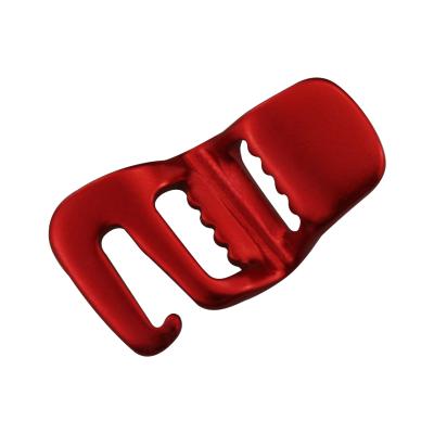 China Good Capacity OEM RED 20MM Anti-Corrosion Metal G Hook Slider Buckles Used For Webbing Strap for sale