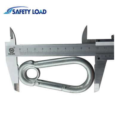 China Good anti-corrosion ability stainless material customized 304 or 316 steel carabiner snap hook with eyelet for sale