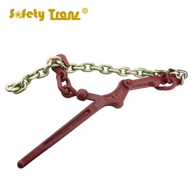 China GALVANIZED Factory Standard Steel Ratchet Load Deep Red Binder With Grab Hooks for sale