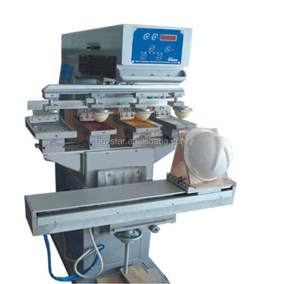 China Garment Shops Hard Hat Pad Printing Machine To Print 4 Color With Ink Tray GW-M4/S-1 for sale