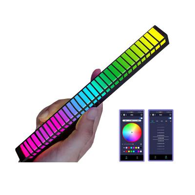 China Tuya RGB LED Smart Music Sound Logo Collecting Private Voice Controlled Rhythm Levels Recognition Lamp Light for sale