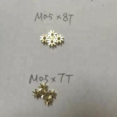 China Gear box M0.2, M0.3, micro M0.4 small and small module brass spur gears and sprockets for sale