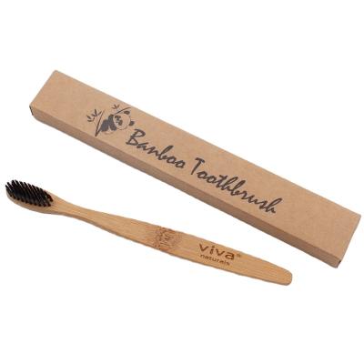 China Eco Friendly Bamboo Toothbrush OEM Tapered Charcoal Bristles Like Biodegradable Bamboo Toothbrushes for sale