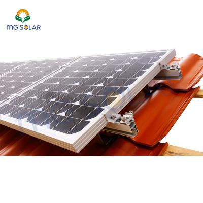 China Low Wind Solar Roof Hook / Stainless Steel Snow Area Solar Panel Roof PV Frames System for sale