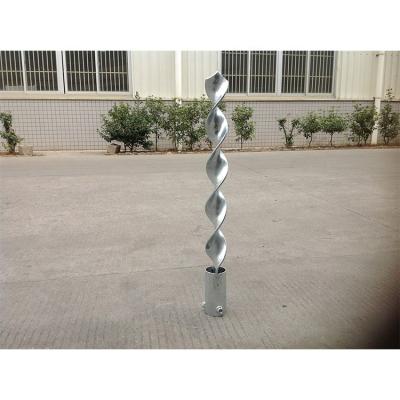 China Basic Solar Mounting & barrier & Wooden Housee Solar Ground Mounted Draw Screw Solar Cell Galvanized No Dig Ground Screw Post Anchor for sale