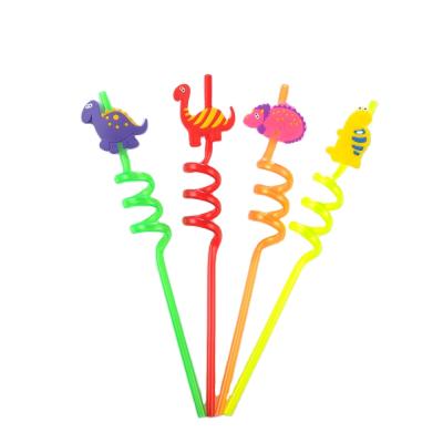 China Disposable Drinking Straws PP PETG Material Silly Cartoon Drinking Straws for sale