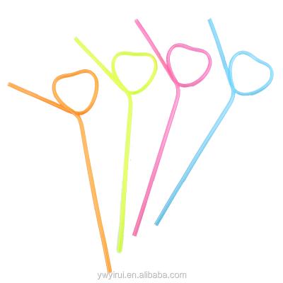 China Food Grade Eco - Friendly Heart Shaped Drinking Straw for sale