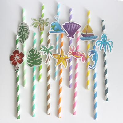 China Disposable Paper Cartoon Drinking Straws for sale