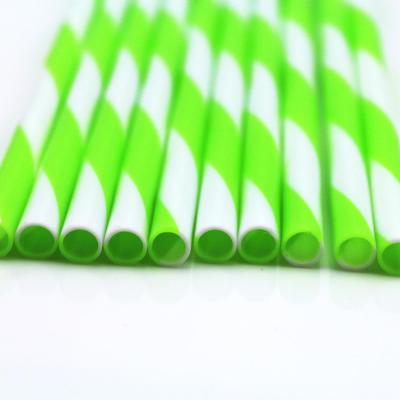 China Viable Wholesale Cheap Custom Stripe Pattern Plastic Straw for sale