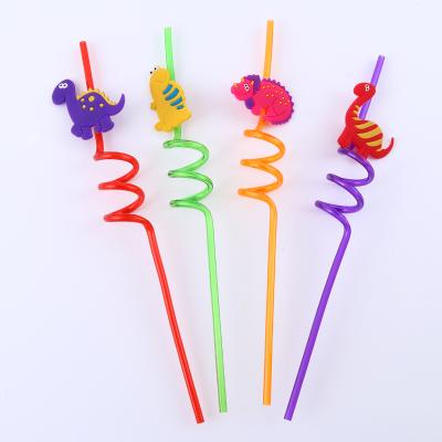 China Sustainable Spring Shape Plastic Drinking Straw for sale